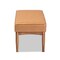 Baxton Studio Daymond Mid-Century Modern Tan Faux Leather and Walnut Brown Finished Wood Dining Bench 186-11354-Zoro - alternate 7